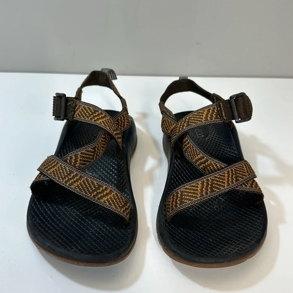 Chaco Z1 Ecotread Orange Strappy Sandals Size 3